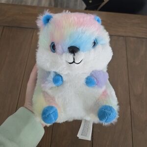 Colorful Rainbow Tie Dye Hamster Plush Stuffed Animal